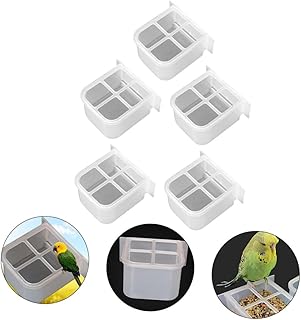 CIYODO 5 Pçs Alimentador De Papagaio Alimentador De Pássaros Alimentador De Pássaros Para Pássaros Grandes Bebedouro De Pássaros Alimentador De Pássaros Simples Alimentador De Pássaros