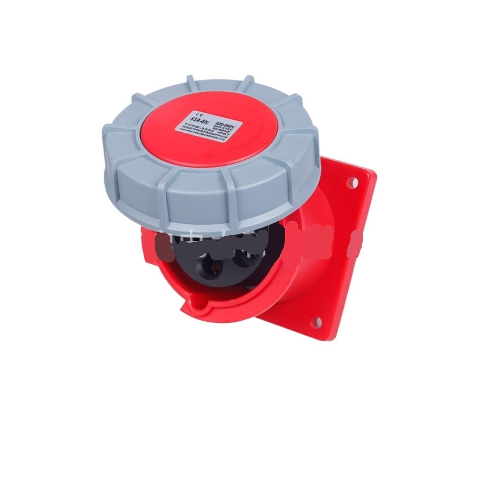Conector macho y hembra IP67 impermeable de 63A con 5 polos
