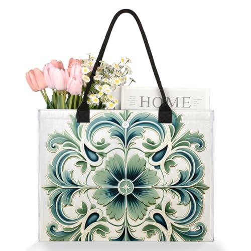 Abstract Botanical Art Tote Bag for Women Large Beach Bag Reusable Tote Bags for Work Travel Beach Shopping3