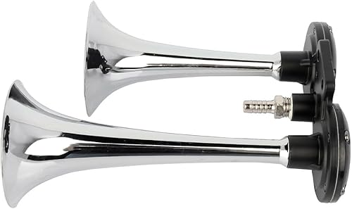 Miniatura 4 de Kit de bocina de aire eléctrica de 150 dB con compresor de aire, trompeta doble, bocina de tren, bocina de aire para automóvil, 12 V, para camiones,