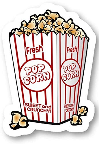 Popcorn - I Love Popcorn stickers Window Truck Car Vinyl Bumper Sticker Decal 5''
