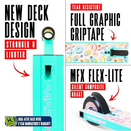 Pro Stunt Scooter for Kids Ages 5-12 Lightweight Durable Trick Scooter for Skatepark and Street – Easy Assembly – Madd Gear MG2