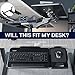 VIVO Adjustable 27 x 12 inch Under Desk Keyboard Tray with 2-Part Tilting Design, Ergonomic Under Table Mount with Padding, Black, Mount-KBTM1
