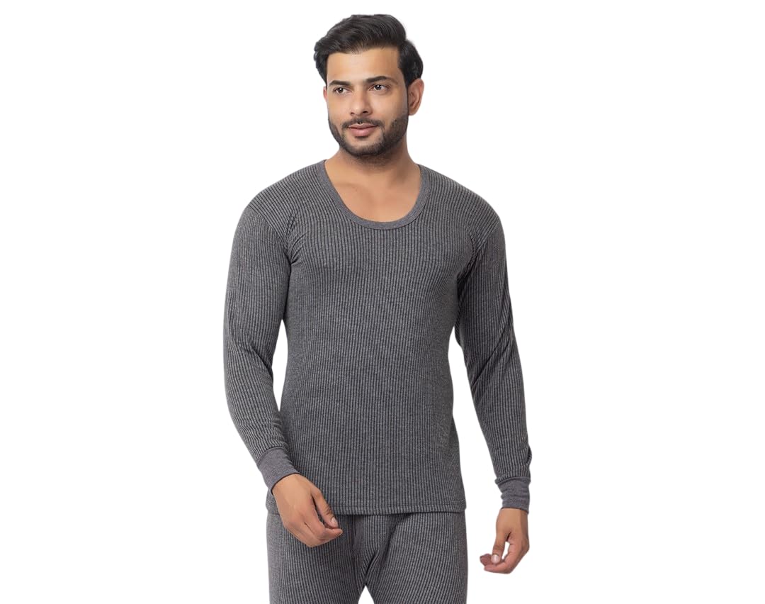 redfort Men's Ribbed Thermal Full Sleeve Round Neck Winter Innerwear Top (Top-M-THML-5x1)-picture-47