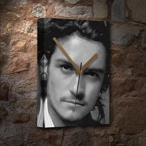 ORLANDO BLOOM - Canvas Clock (A4 - Signed by the Artist) #js001 Cover