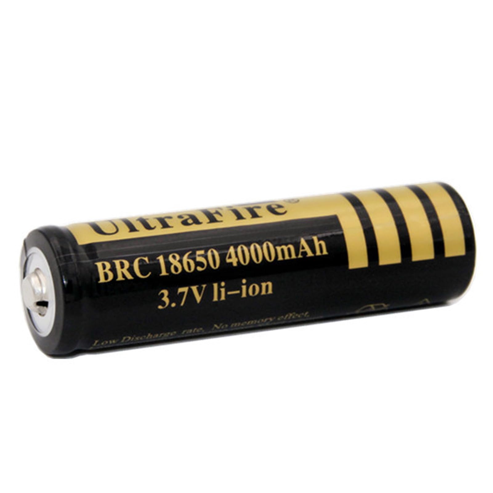 Baterías de Litio Recargables de 3,7 V y 4000 mAh, botón de Gran Capacidad, para Linterna LED, Luces de Emergencia, Dispositivos electrónicos, etc.,4 pcs