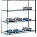 Nexel 5 Tier Wire Shelving Starter Unit, 54" W x 18" D x 86" H, Green Epoxy Finish