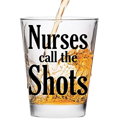 Make Em Laugh Nurses Call The Shots - Nurse Gifts - Funny shot glass, Funny Nurse Gifts for Women & Men- Cute Shot Glasses Nursing Student Gifts or Graduation Gifts for Nursing RX Shot Glass Cover