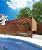 12x14 FT Cedar Wooden Pergola, Pergola with Retractable Shade Canopy, Quality Supported Structure, Wood Patio Pergolas for Backyard, Lawn, Outdoor Entertaining