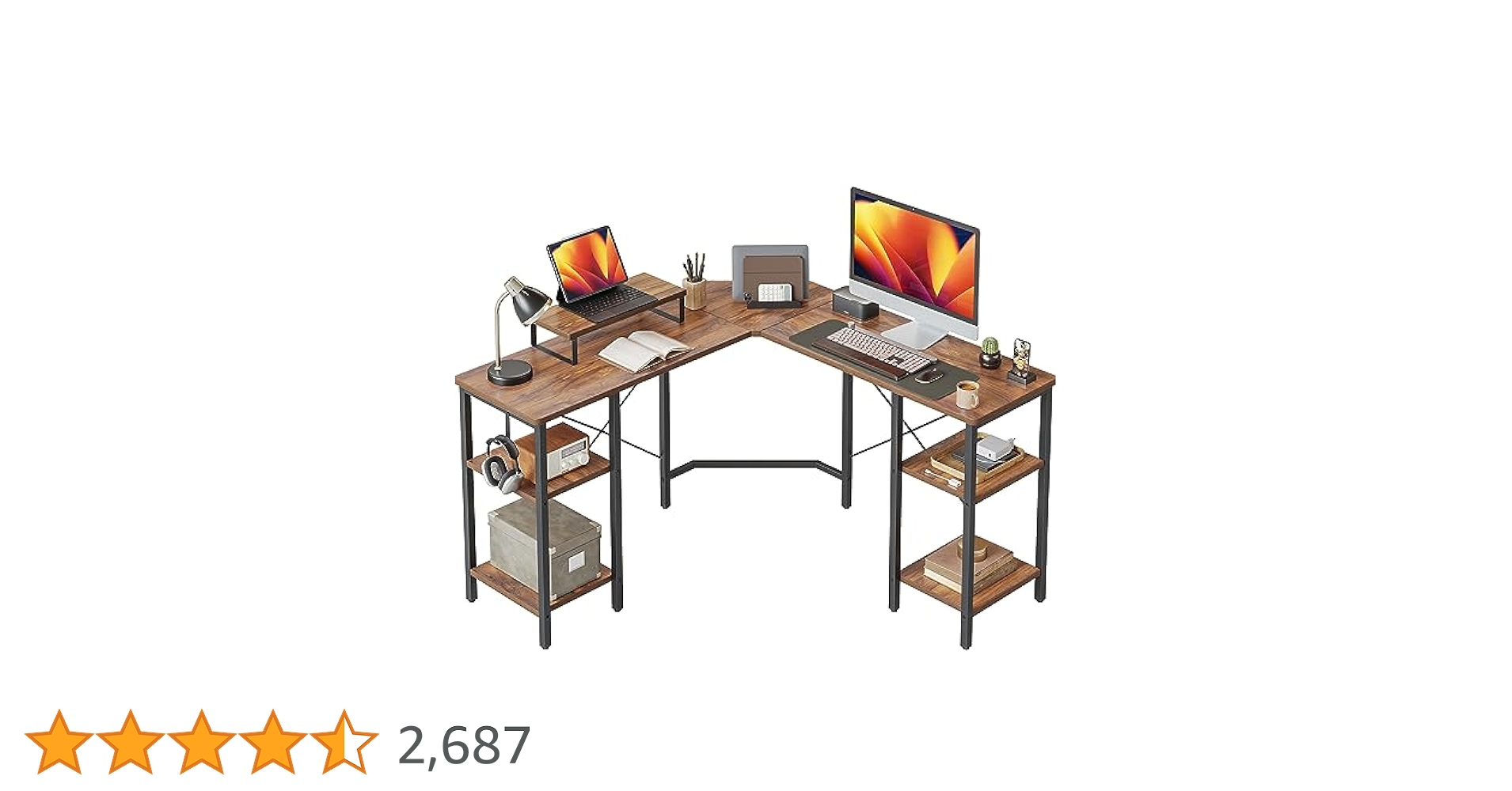 CubiCubi l字デスク pcデスク 幅110cm 収納 Amazon | CubiCubi l字デスク パソコンデスク 机pcデスク 幅