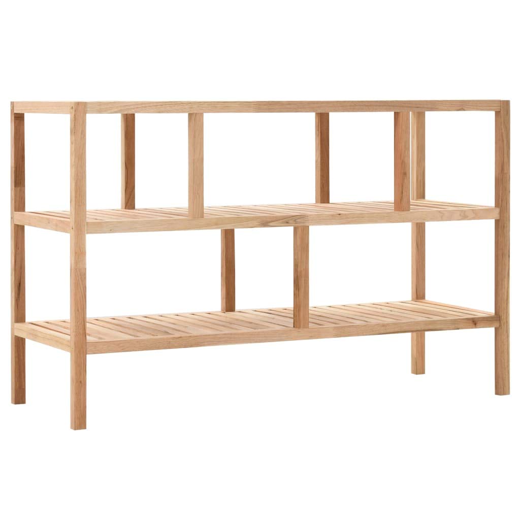 Étagère de salle de bain en bois de noyer massif 100x40x65 cm pour rangement élégant
