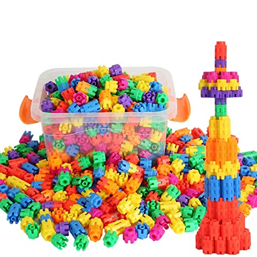 Image of Hexagon Shape Building Blocks Game Toy Set for 3-8 Years Old Kids Boys & Girls,Random Color,90+ Piece (Hexagon Shape Building Block Toys)