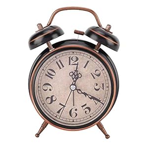 Christmas Carnival Boquite Old Fashioned Alarm Clock Retro Mechanical Alarm Clock Old Alarm Clock Traditional Alarm Clock with Night Light Black