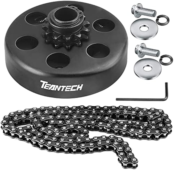Go Kart Clutch 3/4" Bore 12T with #35 Chain Centrifugal Clutch and Chain for Go Kart Minibike Honda Kart Engines