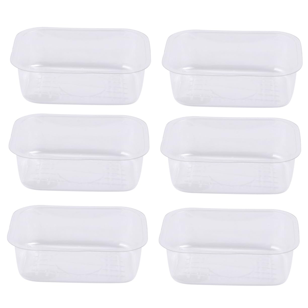 PRETYZOOM 100Pcs Plastic Tray Transparent Inner Tray for Mung Bean Sorbet Moon Cake Desserts for Baking Packaging