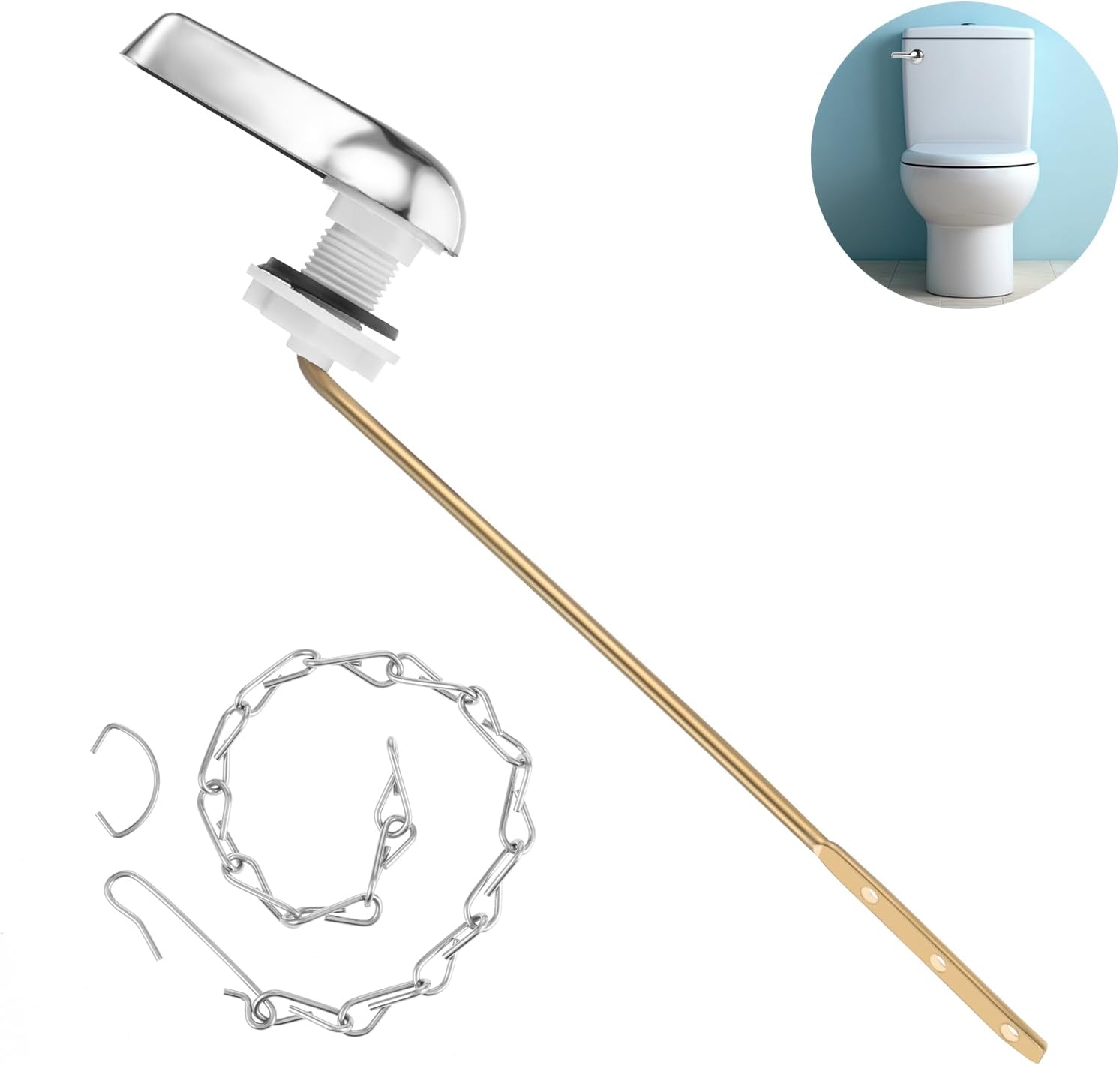 Abeillo Toilet Handle Replacement Kit, Universal Toilet Tank Flush