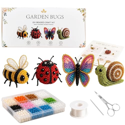 TAGYSH 3D Beaded Animal Kit for Adults Easy DIY Bead Art Craft Kit with Beads & Accessories Create Cute Animal Figurines Beading Art Craft Kit for Adults and Experienced Crafters