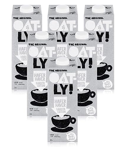 Oatly - Hafergetränk - Barista Edition - 6 x 1 - schäumbare Hafergetränk - pflanzlichen Ursprungs - Nachhaltig - Reich an ungesättigten Fettsäuren - Pack Promoo