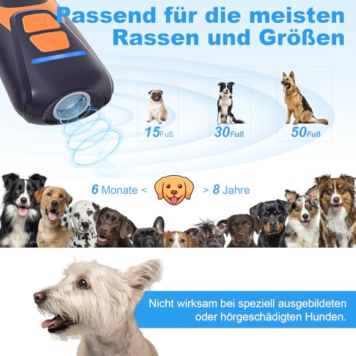 Honey Paws Anti-Bell-Gerät für Hunde, Ultraschall-Abschreckungsgerät gegen Hundebellen, Handheld Anti Bellen Gerät Antibell für Hunde, Hundetrainings Geräte Draußen Zuhause für Kleine