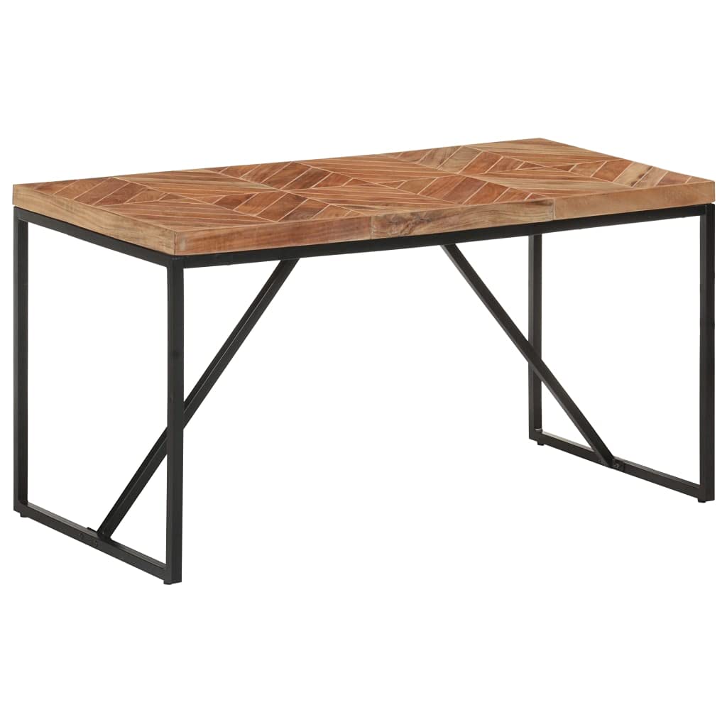 vidaXL Mesa de Comedor Cocina Centro Cena Auxiliar Consola Mesita Salón Lateral Hogar Sala de Estar 140x70x76 cm Madera Maciza de Mango y Acacia