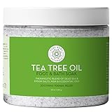 Pure Body Naturals Tea Tree Oil Foot & Bath Soak with Epsom and Dead Sea Salt, 20 oz - Therapeutic Blend - Relief for Tired Muscles, Addresses Common Foot and Toenail Issues, Eliminates Foot Odor
