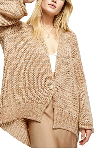 Free People Womens Bell Sleeves Drapey Cardigan Sweater