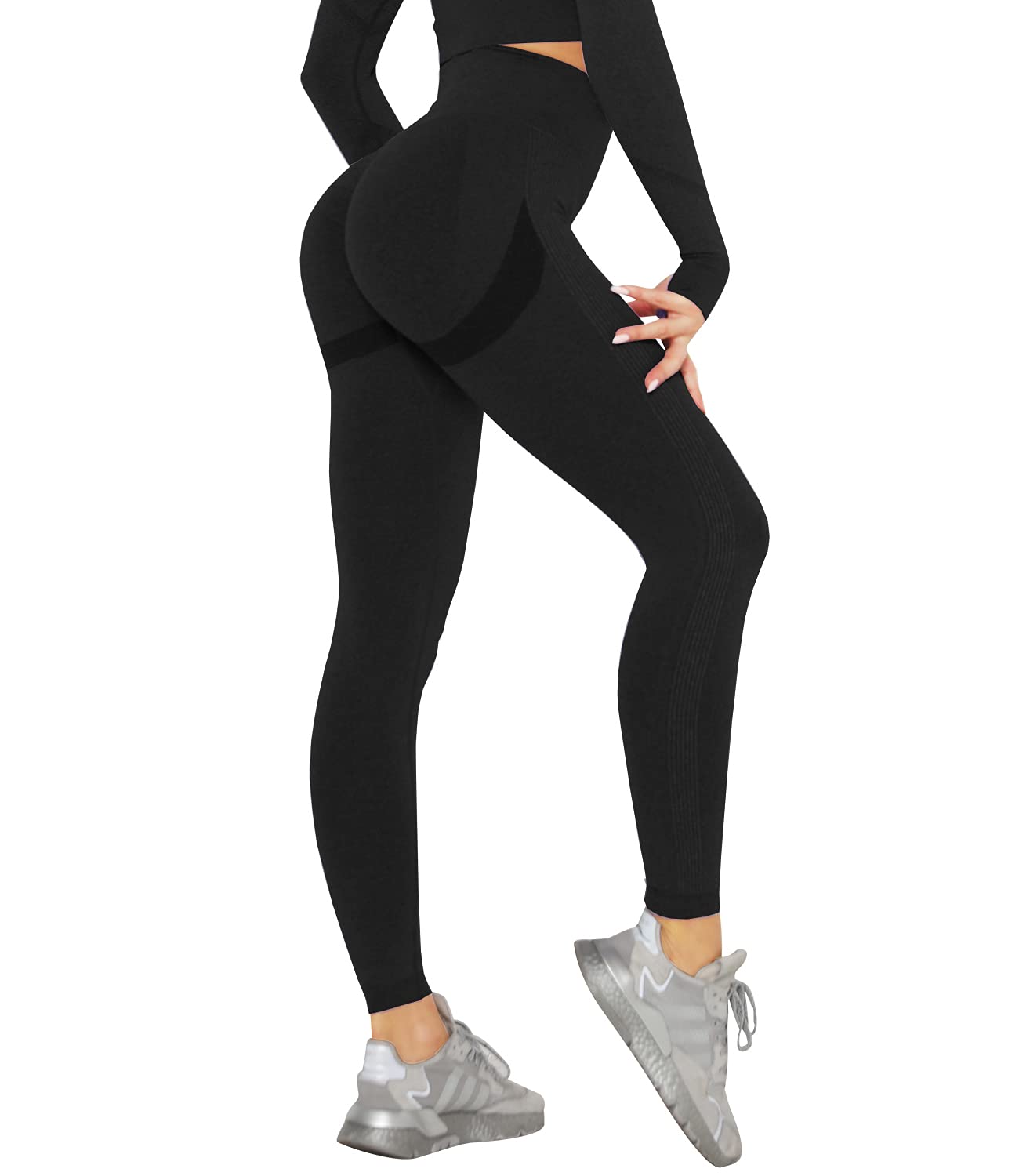 DUROFIT Leggins Donna Push up Leggings Sportivi Vita Alta Anticellulite Pantaloni Palestra per Fitness Yoga Pant