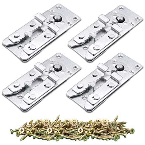 DEEPDREAM 4 Pack Sectional Couch Connectors Metal Couch Clips Sofa Connector Interlocking Furniture Connector with 40 Screws