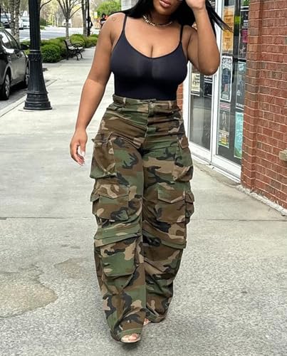 Voghtic Baggy Cargo Jeans for Women y2k Denim Pants with Pockets Streetwear3