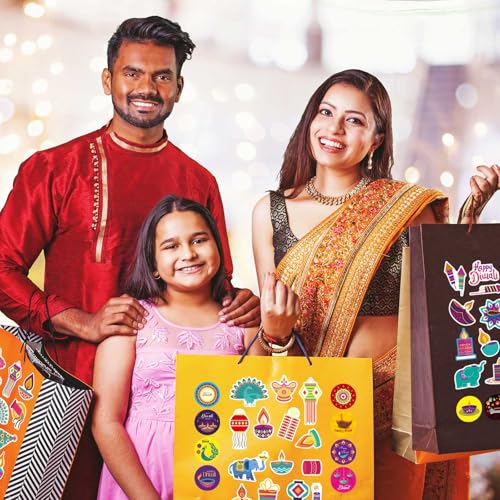 32-Sheets-Happy-Diwali-Stickers-Diwali-Stickers-for-Cards-Box-Envelope-Seals-Labels-Decals-Gifts-Deepavali-Stickers-Indian-Festival-of-Lights-Diwali-Party-Decoration-Supplies