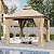 AOXUN Outdoor Gazebo for Patio 10x10, Metal Frame Canopy with Double Roofs, Heavy Duty Party Tent and Shelter with Mosquito Netting and Privacy Screen for Backyard, Lawn, Garden, Deck (Beige)