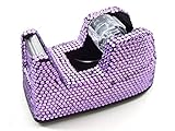 SilverHooks Crystal Bejeweled Desk Tape Dispenser (Purple)