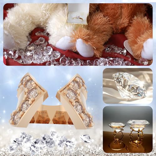 TOAOB 25 Stück Deko Diamanten Groß 30mm Acryl Kristalle Transparent Diamantkristalle Dekosteine Diamanten Streudeko Hochzeit Dekoration