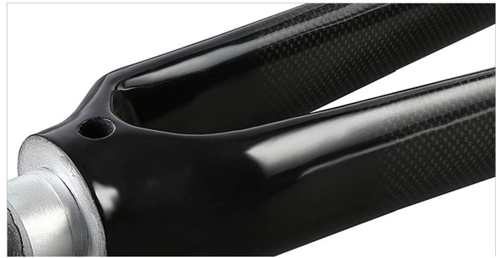 Fourche Vélo De Route En Carbone TsoLay - 700C, Frein à Disque, Tube Droit 28.6mm, Longueur 300mm - Fourche Carbone Légère Et Rigide