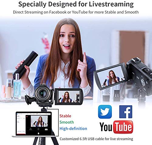 ORDRO Video Camera 4K Camcorder AX65 12X Optical Zoom HD 1080P 60FPS Digital WiFi Camera Livestreaming Camcorder with… - Image 3