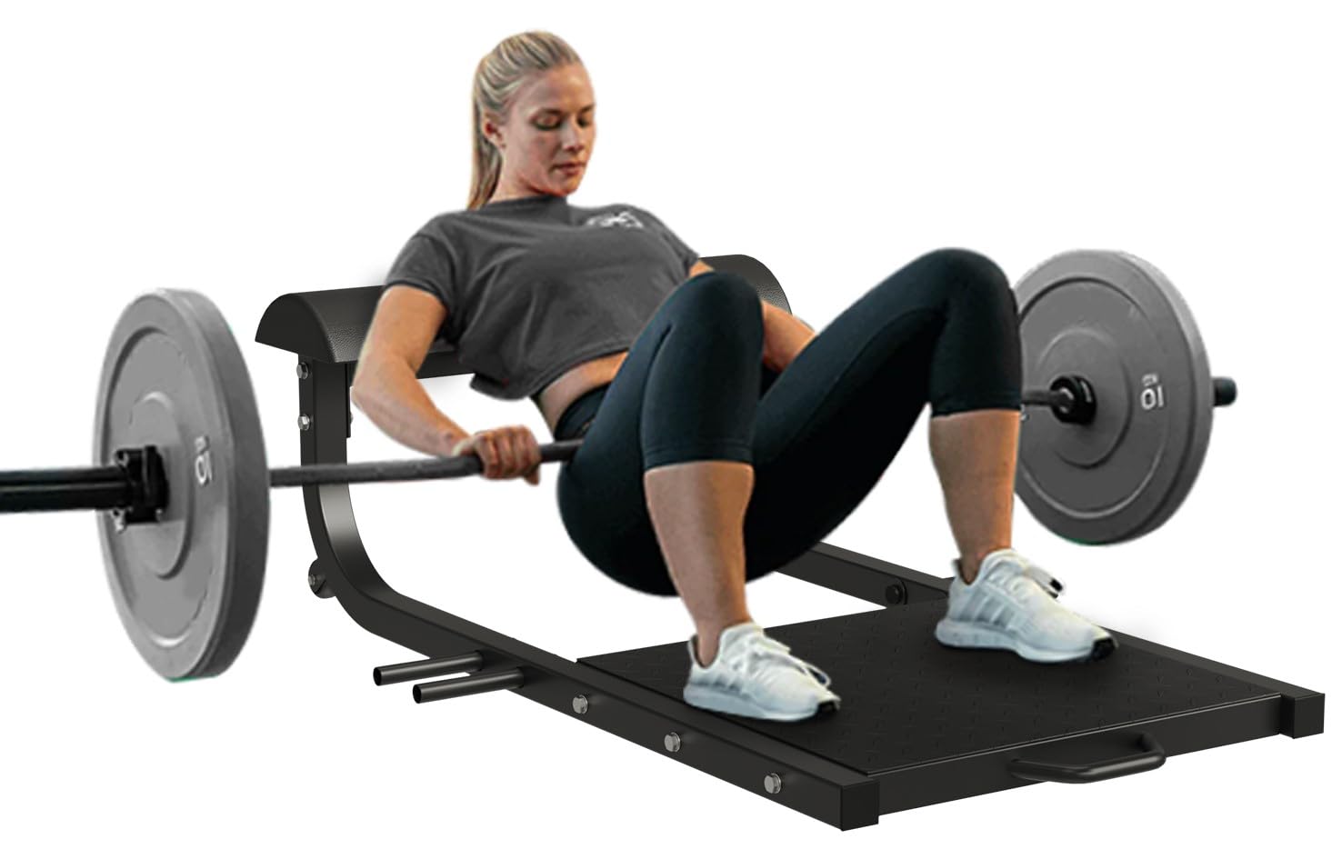 Hip Thrust Machine, Hip Thrust Bench Booty Sprout with 4 Band Pegs, Glute Machine Booty Workout Equipment Home Gym for Butt Shaping and Glute Training