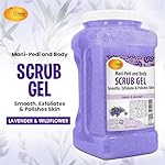 SPA REDI - Exfoliating Scrub Pumice Gel, Lavender and Wildflower, 128 Oz - Manicure, Pedicure and Body Exfoliator Infused with Hyaluronic Acid, Amino Acids, Panthenol and Comfrey Extract