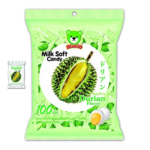 Caramelos suaves de leche sabor Durian 100 tabletas 380g