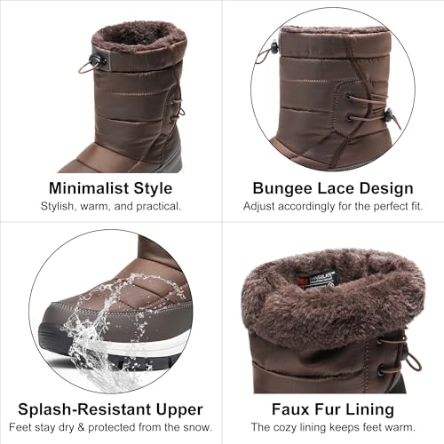 DREAM PAIRS Women's Winter Snow Boots Waterproof Lightweight Warm Fashion Janara Mid Calf Boot4