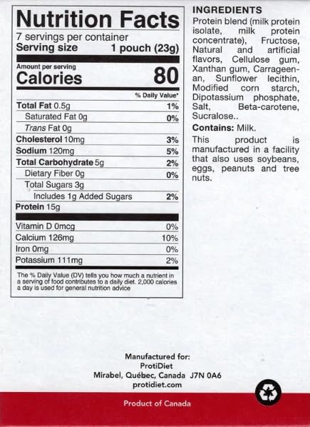 Miniatura 2 de Paquete de 2 cajas (14 porciones) Protidiet Batido de vainilla Suplemento de proteína nutricional  Bajo en calorías, bajo en carbohidratos, bajo