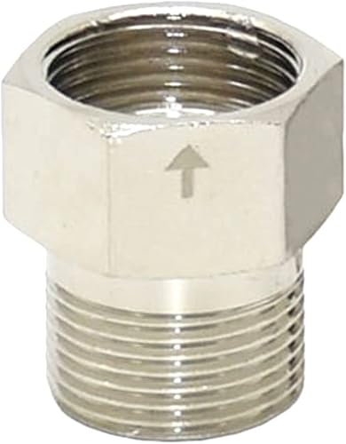 Válvula de retención de rosca plateada de 34 pulgadas, conector de válvula de 1 vía roscado macho hembra de latón, adecuado para tanque de agua,