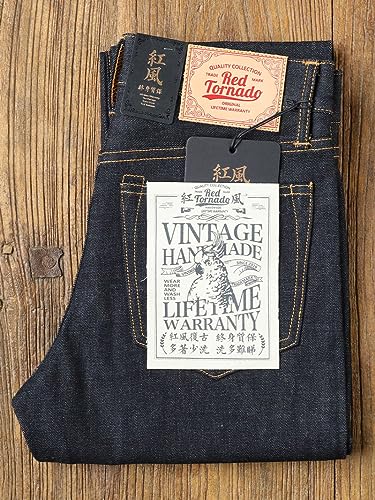 Red Tornado Men's Slim Straight Jeans Rinsed4