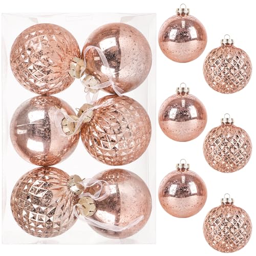 Weihnachtskugeln Ø 10CM - 6 STK.Große Christbaumkugeln Kunststoff...