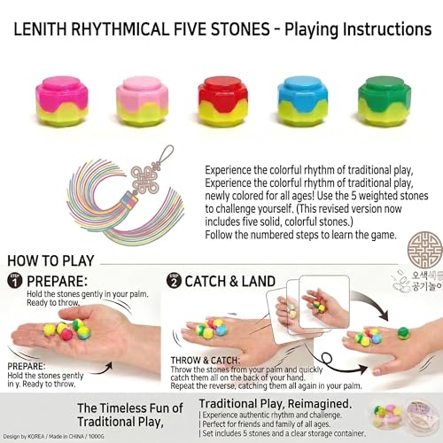 LENITH Juego Coreano Gonggi Tradicional 60 Piezas miniatura 3