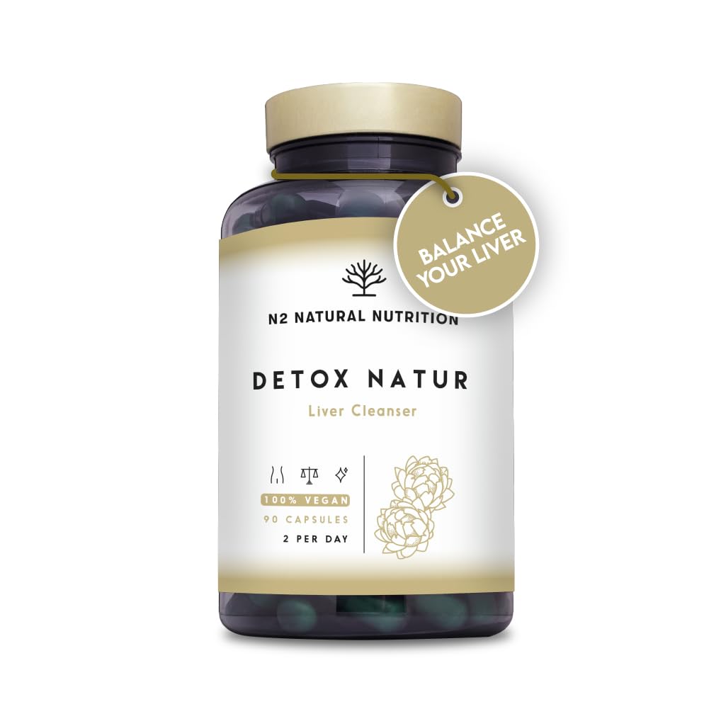 Milk Thistle Detox Complex (38:1) 6840mg with Artichoke, Choline, NAC, and More. Liver Cleanse Detox and Repair, with, Vitamin B, Selenium and Burdock. 90 Capsules. Vegan. CE. N2 Natural Nutrition
