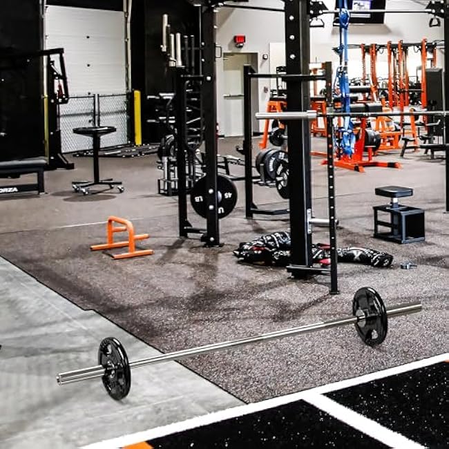 Olympic Rubber Grip Plates for Barbell, 2-Inch Weight Plates for Weight lifting and Strength Weights Training in Home & Gym