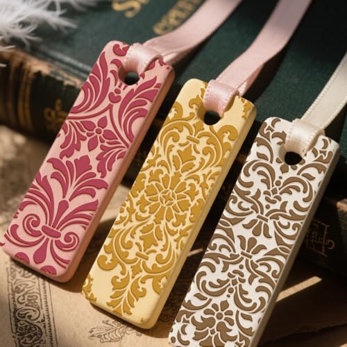Image of 16 Sheets Tree Pattern Clay Texture Mat Lace Element Polymer Clay Texture Sheets DIY Tools for Pottery Earring Jewelry Making Stamp Engraving Machines, 4x2.6inch