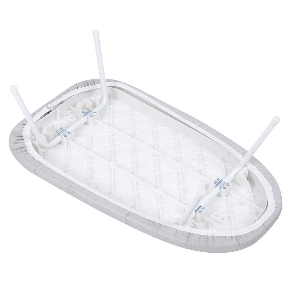 Asse da Stiro Pieghevole Mini Asse da Stiro Portatile Dal Design in Tubo D'acciaio per Uso Domestico 60 X 35 Cm Tessuto di Cotone Resistente