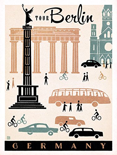Vintage Art Tour Berlin Sticker (Tour Travel Visit Germany German)