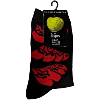 The Beatles Rubber Soul Logo Femme Nouveau Noir Chaussettes (Uk Size 4-7) Size One Size - Les Beatles, Paul McCartney, John Lennon, RIngo Starr, George Harrison